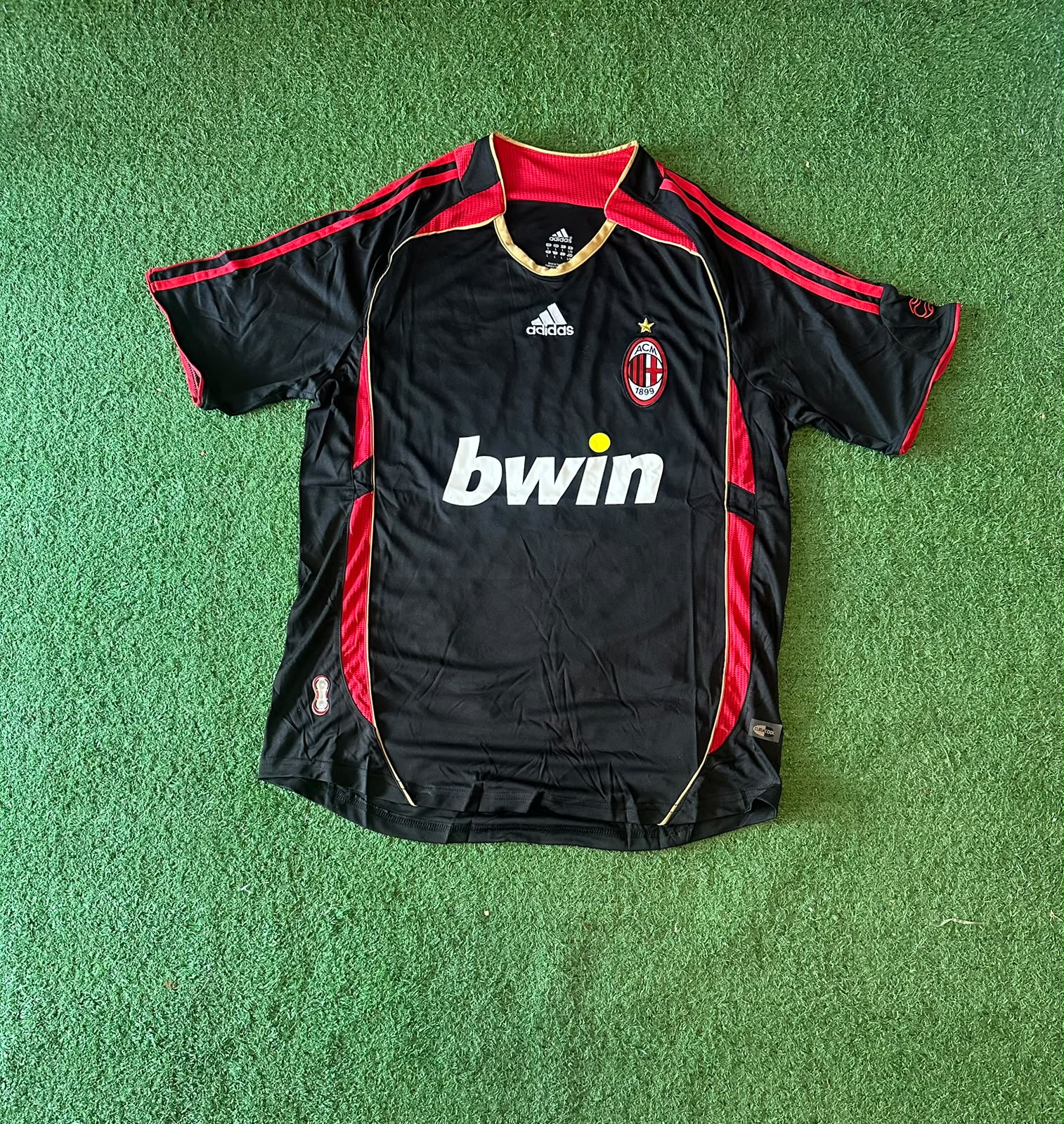 Camiseta retro AC Milan 2006/07 · tercera negra · Bwin