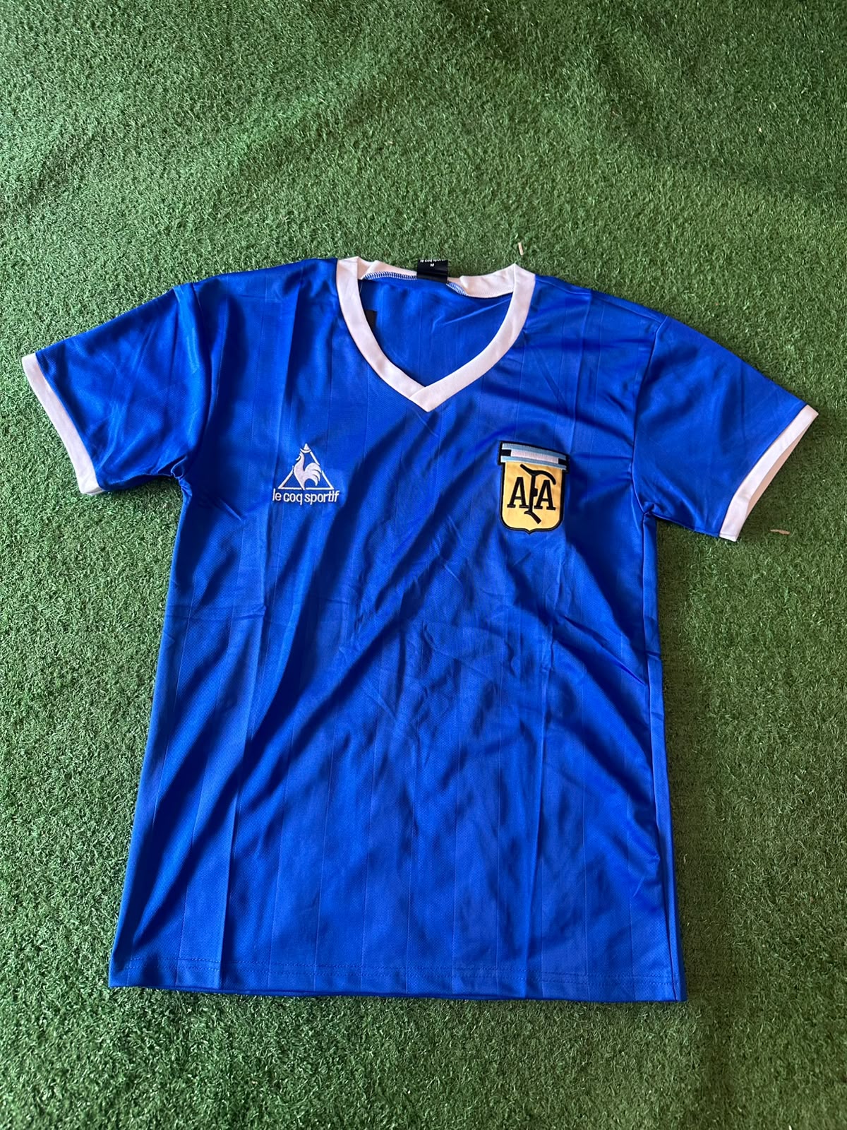 Camiseta retro Argentina 1986 · suplente azul