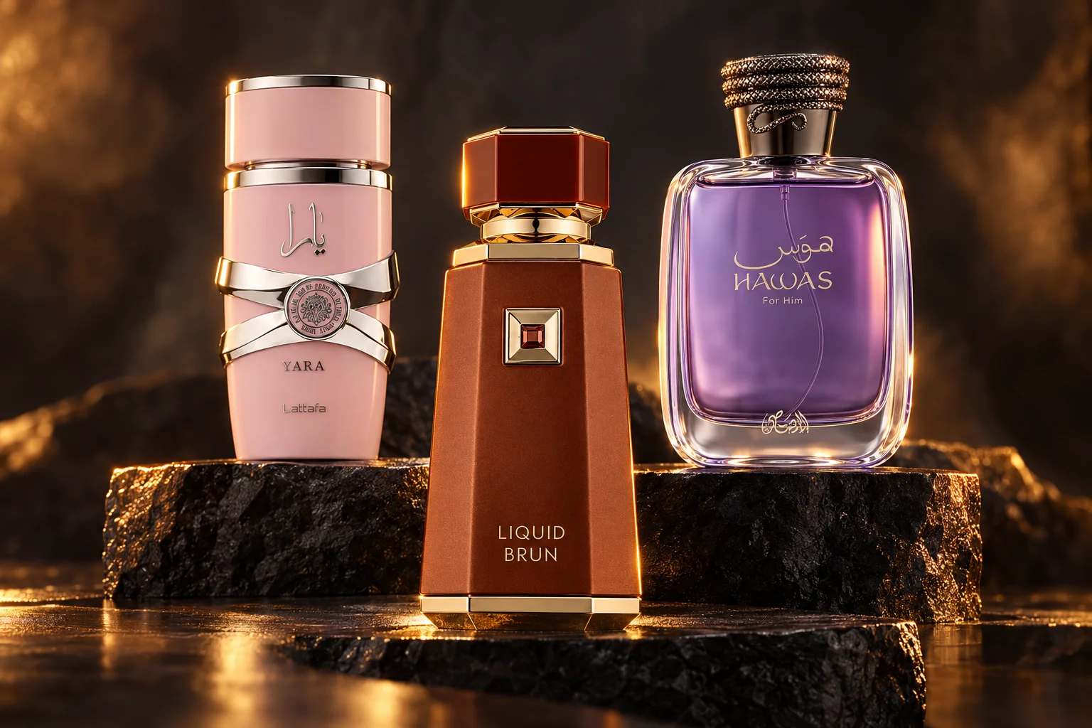 Colección de perfumes árabes del catálogo
